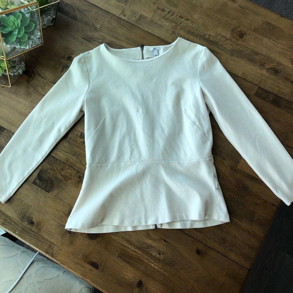 J Crew | Long Sleeve Peplum Top